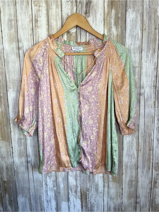 Free People Tops - Current Air Patchwork Floral Blouse Boho Cottagecore Lightweight Top XS